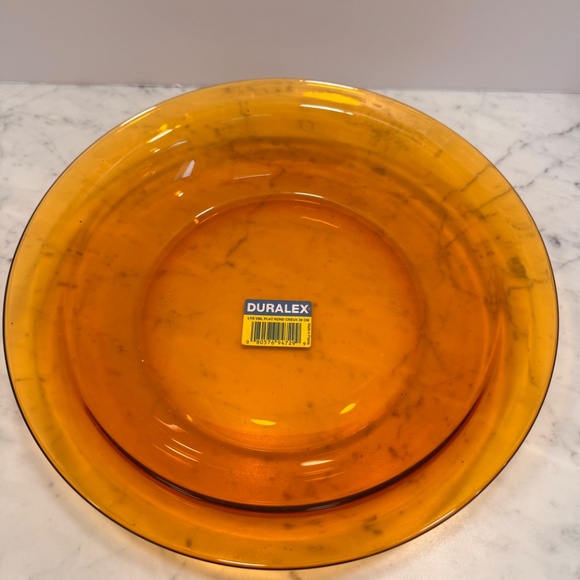 Duralex Vermeil Amber Glass 10" Pie Plate - Picture 1 of 4
